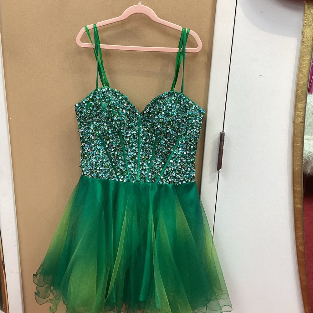 Gorgeous Green Dress with Jeweled Top